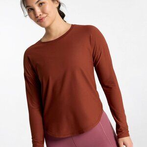 Calia Women's Renew Long Sleeve in Red Brown NWT